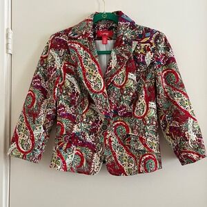 Latina Life Velvet Paisley Cropped Blazer 4 Boho Psychedelic 70s Retro Festival